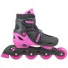 Kit Patins Infantil com Led 4 Rodas In-Line Capacete e acessórios Feminino 36-39 Rosa - 2