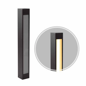 Poste Balizador de Jardim Externo Marrom P/ Tubular T8 Starlumen St2946