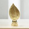 Folha Dourado com Esfera Decorativa 10cm em Metal Decoração:01 - 7