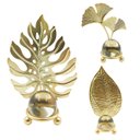 Ver imagem 5 de Folha Dourado com Esfera Decorativa 10cm em Metal Decoração:01