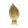 Folha Dourado com Esfera Decorativa 10cm em Metal Decoração:01 - 4