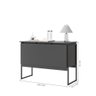 Buffet 3 Portas Estilo Industrial Amsterdã - Preto Onix - 3