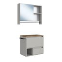 Ver imagem 5 de Conjunto para Banheiro Gabinete 60cm com Toalheiro Mel/arenas Cj8050