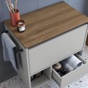 Ver imagem 2 de Conjunto para Banheiro Gabinete 60cm com Toalheiro Mel/arenas Cj8050