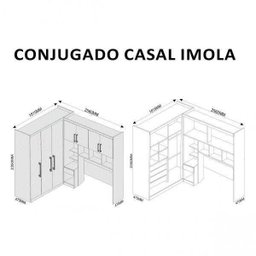 Guarda-roupa Casal Conjulgado 7 Portas e 5 Gavetas Imola - 4