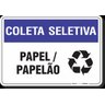 PLACA  COLETA SELETIVA PAPEL PAPELÃO - 1