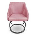 Ver imagem 4 de Kit 2 Poltronas Luxo Alana Veludo Base Luxo Preto - Pallazio Cor:Rosê