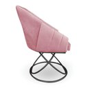 Ver imagem 5 de Kit 2 Poltronas Luxo Alana Veludo Base Luxo Preto - Pallazio Cor:Rosê