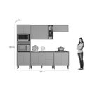 Ver imagem 4 de Cozinha Completa Allure 5 Peças (2aéreos+2balcões+1torrequente) Cp12 Jequitiba/gris Fosco - Linea