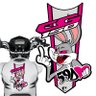 Adesivo Faixa Gravata sem Resina Moto Cg 150/160 Pernalonga Rosa Teu Adesivo Adesivo Faixa Gravata S - 2