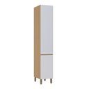 Ver imagem 1 de Paneleiro Simples 40cm 2 Portas Slim Luciane Móveis Freijó-cinza Cristal