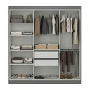 Ver imagem 2 de Guarda-roupa Casal Monte 6 Portas 2 Gavetas 100% Mdf Onix - Pnr Móveis