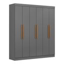 Ver imagem 1 de Guarda-roupa Casal Monte 6 Portas 2 Gavetas 100% Mdf Onix - Pnr Móveis