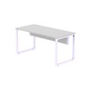Ver imagem 6 de Escrivaninha Mesa Escritório X 150cm Industrial Cinza e Lilas