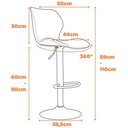 Ver imagem 4 de Banqueta Bristol Couro Ecologico Caramelo com Base Disco Ajustavel 110cm - 70778