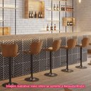 Ver imagem 5 de Banqueta Bristol Couro Ecologico Caramelo com Base Disco Ajustavel 110cm - 70778