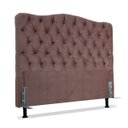 Ver imagem 1 de Cabeceira de Cama Box Viúva 128 Cm Dunas Casavezi Suede Veludo Rosê