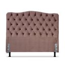 Ver imagem 2 de Cabeceira de Cama Box Viúva 128 Cm Dunas Casavezi Suede Veludo Rosê