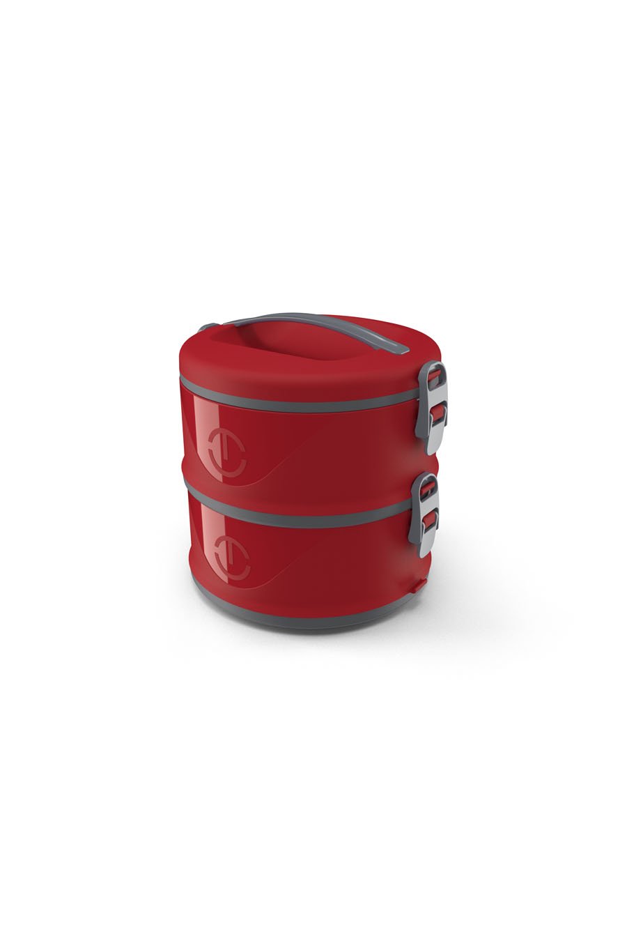 Marmita Térmica Organizador 2 divisórias Milão Duplo 1,5 L Vermelho - 1