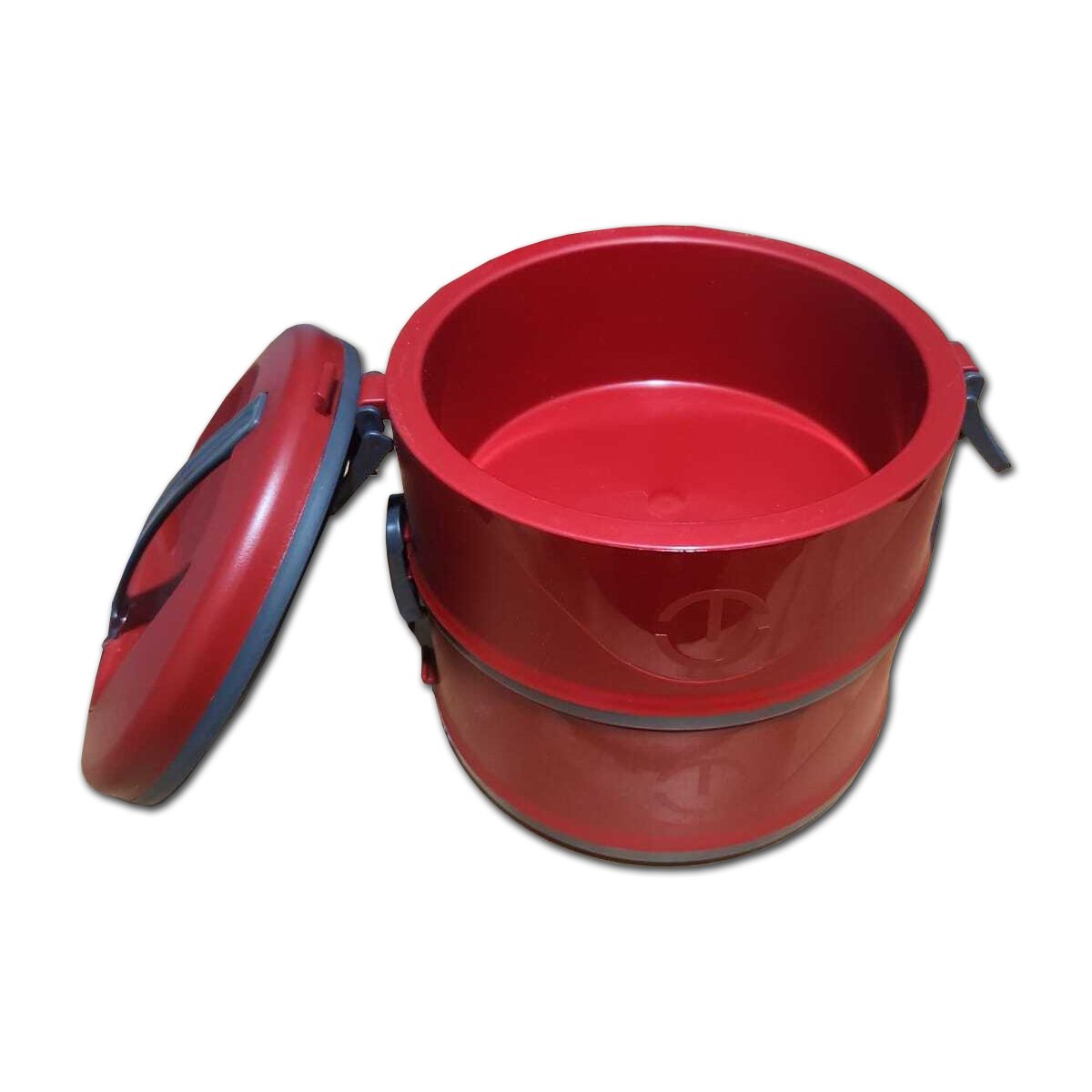 Marmita Térmica Organizador 2 divisórias Milão Duplo 1,5 L Vermelho - 2