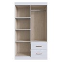 Ver imagem 3 de Guarda-roupas Solteiro 4 Portas e 2 Gavetas Multimóveis Cr35209 Branco