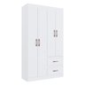 Guarda-roupas Solteiro 4 Portas e 2 Gavetas Multimóveis Cr35209 Branco - 1
