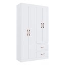 Ver imagem 1 de Guarda-roupas Solteiro 4 Portas e 2 Gavetas Multimóveis Cr35209 Branco
