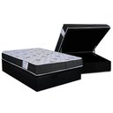 Ver imagem 1 de Conjunto Box Baú Casal: Colchão Espuma Orthoflex D20 Comfortpedic + Base Crc Suede Black(138x188)