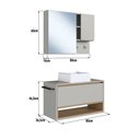 Ver imagem 3 de Conjunto Banheiro Gabinete com Cuba e Espelheira Toalheiro 80cm Multimóveis Crpro-CON034 Mel/Arenas