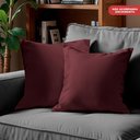 Ver imagem 4 de Kit 2 Capas de Almofadas Velusoft Vinho 45x45cm cama inbox