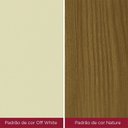 Ver imagem 4 de Mesa de Jantar Vértice 120 Cm Canto Reto sem Vidro Nature Off White – Henn
