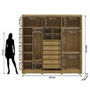 Ver imagem 4 de Guarda Roupa Casal 6 Portas 6 Gavetas Dubai Majestic - Nature