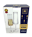 Ver imagem 5 de Conjunto com 6 Taças para Espumante Xtra em Cristal Ecológico 210ml
