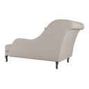 Ver imagem 6 de Divã Recamier Chaise Longue Valentina Clássico com Pés de Madeira Veludo Bege - Desk Design