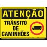 PLACA ATENÇÃO TRÂNSITO DE CAMINHÕES - 1