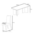 Ver imagem 3 de Mesa de Jantar 8 Lugares Zinnia com Vidro Mel/off White/pastel - Viero Móveis