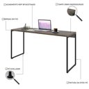 Ver imagem 3 de Mesa de Escritório Escrivaninha 150cm Dynamica Industrial C08 Carvalho Dark - Mpozenato