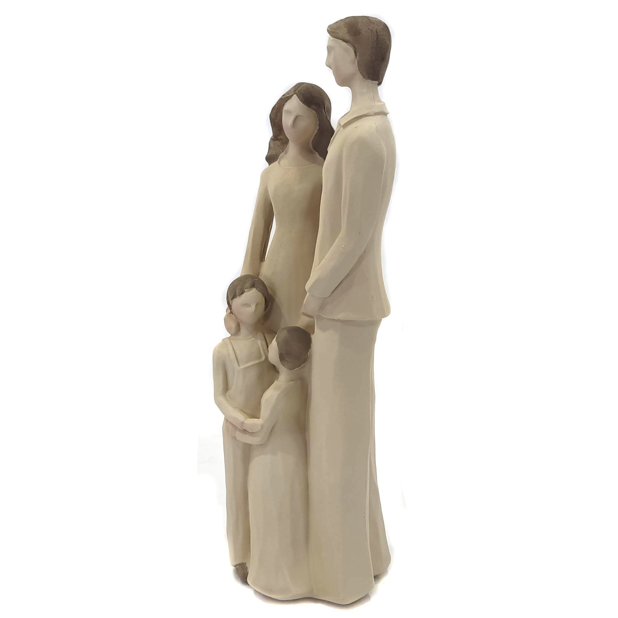 Estatueta Decorativa De Família em Resina Papai Mamãe Filho Filha Escultura Mãe Pai Estátua Casal - 3