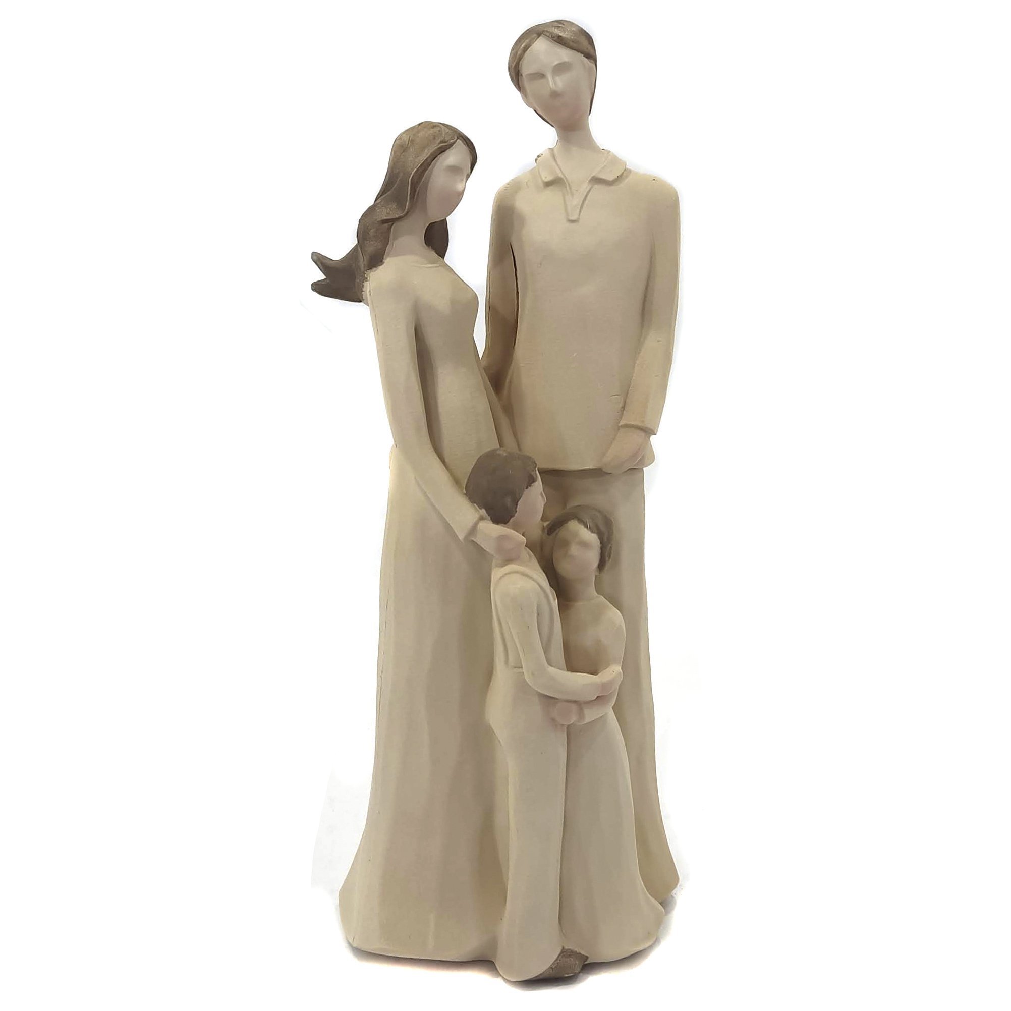 Estatueta Decorativa De Família em Resina Papai Mamãe Filho Filha Escultura Mãe Pai Estátua Casal - 6