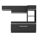 Ver imagem 5 de Armário de Cozinha Compacta 4 Peças com Rodapé Mp2176 Made Multimóveis Preto/branco