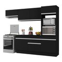 Ver imagem 1 de Armário de Cozinha Compacta 4 Peças com Rodapé Mp2176 Made Multimóveis Preto/branco