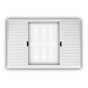 Ver imagem 1 de Janela de Aço Veneziana de Correr 100x150cm 4 Folhas com Grade Minas Sul MGM