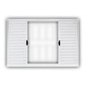 Janela de Aço Veneziana de Correr 100x150cm 4 Folhas com Grade Minas Sul MGM - 1