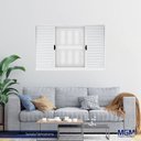 Ver imagem 2 de Janela de Aço Veneziana de Correr 100x150cm 4 Folhas com Grade Minas Sul MGM Branco