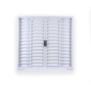 Janela de Aço Veneziana de Correr 100x100cm 4 Folhas com Grade Minas Sul MGM