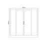 Janela de Aço Veneziana de Correr 100x100cm 4 Folhas com Grade Minas Sul MGM - 5