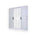 Ver imagem 2 de Janela de Aço Veneziana de Correr 4 Folhas com Grade 100x100cm Branco MGM Minas Sul Central