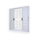 Ver imagem 2 de Janela de Aço Veneziana de Correr 100x100cm 4 Folhas com Grade Minas Sul Mgm