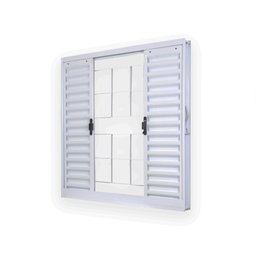 Janela de Aço Veneziana de Correr 100x120cm 4 Folhas com Grade Minas Sul MGM - 2