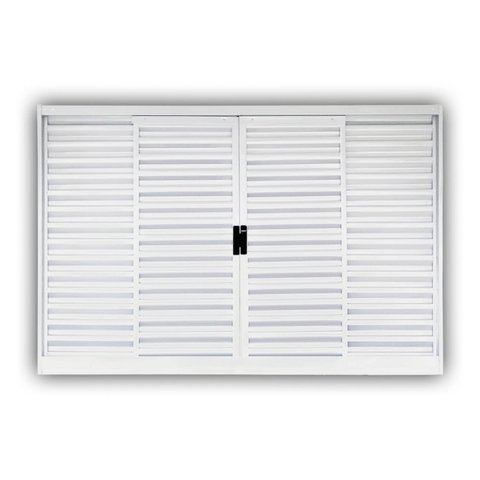 Janela de Aço Veneziana de Correr 100x120cm 4 Folhas Minas Sul Mgm